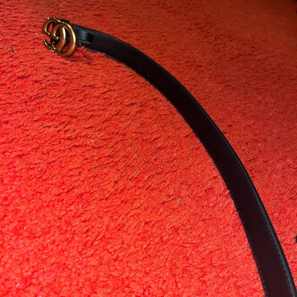 Gucci GG Marmont Brass/ leather belt. - Picture 4 of 4
